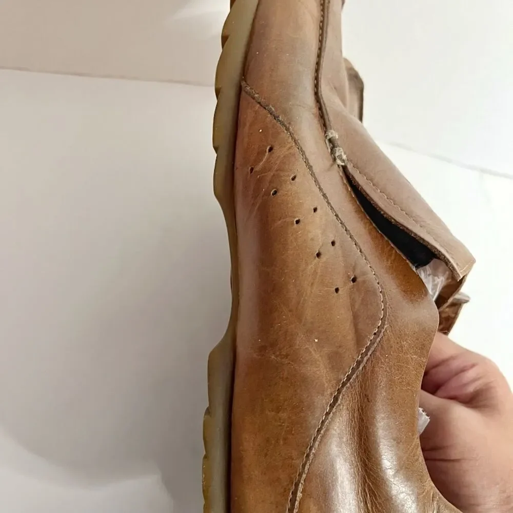 Steve Madden Tomac Leather Slip On Round Toe Driving Loafers